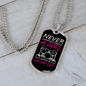 Drummer Necklace A Girl With a Drumset Necklace Stainless Steel or 18k Gold Dog Tag 24" Chain-Express Your Love Gifts