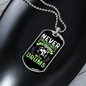 Drummer Necklace A Girl With Drums Necklace Stainless Steel or 18k Gold Dog Tag 24" Chain-Express Your Love Gifts