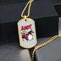 Drummer Necklace Add Me Drums Necklace Stainless Steel or 18k Gold Dog Tag 24" Chain-Express Your Love Gifts