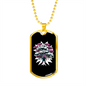 Drummer Necklace Baby Drummer Necklace Stainless Steel or 18k Gold Dog Tag 24" Chain-Express Your Love Gifts