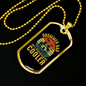Drummer Necklace Cooler Drummer Dad Necklace Stainless Steel or 18k Gold Dog Tag 24" Chain-Express Your Love Gifts