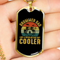 Drummer Necklace Cooler Drummer Dad Necklace Stainless Steel or 18k Gold Dog Tag 24" Chain-Express Your Love Gifts