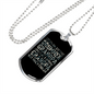 Drummer Necklace Cooler Drummer Grandpa Necklace Stainless Steel or 18k Gold Dog Tag 24" Chain-Express Your Love Gifts