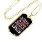 Drummer Necklace Cooler Drummers Wife Necklace Stainless Steel or 18k Gold Dog Tag 24" Chain-Express Your Love Gifts