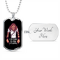 Drummer Necklace Count To Four Drummer Necklace Stainless Steel or 18k Gold Dog Tag 24" Chain-Express Your Love Gifts