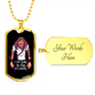 Drummer Necklace Count To Four Drummer Necklace Stainless Steel or 18k Gold Dog Tag 24" Chain-Express Your Love Gifts