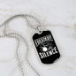 Drummer Necklace Destroy Silenece Drumset Necklace Stainless Steel or 18k Gold Dog Tag 24" Chain-Express Your Love Gifts