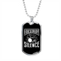 Drummer Necklace Destroy Silenece Drumset Necklace Stainless Steel or 18k Gold Dog Tag 24" Chain-Express Your Love Gifts