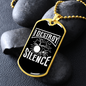 Drummer Necklace Destroy Silenece Drumset Necklace Stainless Steel or 18k Gold Dog Tag 24" Chain-Express Your Love Gifts