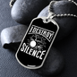 Drummer Necklace Destroy Silenece Drumset Necklace Stainless Steel or 18k Gold Dog Tag 24" Chain-Express Your Love Gifts