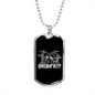 Drummer Necklace Drum Kit Necklace Stainless Steel or 18k Gold Dog Tag 24" Chain-Express Your Love Gifts