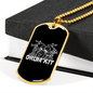 Drummer Necklace Drum Kit Necklace Stainless Steel or 18k Gold Dog Tag 24" Chain-Express Your Love Gifts