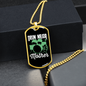 Drummer Necklace Drum Major Mother Necklace Stainless Steel or 18k Gold Dog Tag 24" Chain-Express Your Love Gifts