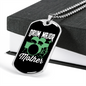 Drummer Necklace Drum Major Mother Necklace Stainless Steel or 18k Gold Dog Tag 24" Chain-Express Your Love Gifts