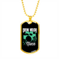 Drummer Necklace Drum Major Niece Necklace Stainless Steel or 18k Gold Dog Tag 24" Chain-Express Your Love Gifts