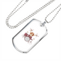 Drummer Necklace Drummer Dog Necklace Stainless Steel or 18k Gold Dog Tag 24" Chain-Express Your Love Gifts