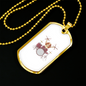 Drummer Necklace Drummer Dog Necklace Stainless Steel or 18k Gold Dog Tag 24" Chain-Express Your Love Gifts