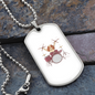 Drummer Necklace Drummer Dog Necklace Stainless Steel or 18k Gold Dog Tag 24" Chain-Express Your Love Gifts
