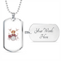 Drummer Necklace Drummer Dog Necklace Stainless Steel or 18k Gold Dog Tag 24" Chain-Express Your Love Gifts