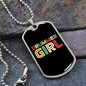 Drummer Necklace Drummer Girl Necklace Stainless Steel or 18k Gold Dog Tag 24" Chain-Express Your Love Gifts