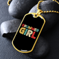 Drummer Necklace Drummer Girl Necklace Stainless Steel or 18k Gold Dog Tag 24" Chain-Express Your Love Gifts