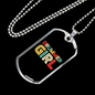 Drummer Necklace Drummer Girl Necklace Stainless Steel or 18k Gold Dog Tag 24" Chain-Express Your Love Gifts