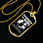 Drummer Necklace Drummer Girl White Necklace Stainless Steel or 18k Gold Dog Tag 24" Chain-Express Your Love Gifts