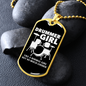 Drummer Necklace Drummer Girl White Necklace Stainless Steel or 18k Gold Dog Tag 24" Chain-Express Your Love Gifts