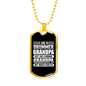 Drummer Necklace Drummer Grandpa Necklace Stainless Steel or 18k Gold Dog Tag 24" Chain-Express Your Love Gifts