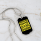 Drummer Necklace Drummer Grandpa Yellow Necklace Stainless Steel or 18k Gold Dog Tag 24" Chain-Express Your Love Gifts