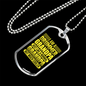 Drummer Necklace Drummer Grandpa Yellow Necklace Stainless Steel or 18k Gold Dog Tag 24" Chain-Express Your Love Gifts