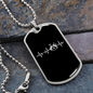Drummer Necklace Drummer Heartbeat Necklace Stainless Steel or 18k Gold Dog Tag 24" Chain-Express Your Love Gifts