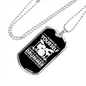 Drummer Necklace Drummer is Always Drummer Necklace Stainless Steel or 18k Gold Dog Tag 24" Chain-Express Your Love Gifts