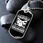 Drummer Necklace Drummer is Always Drummer Necklace Stainless Steel or 18k Gold Dog Tag 24" Chain-Express Your Love Gifts