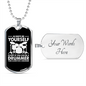 Drummer Necklace Drummer is Always Drummer Necklace Stainless Steel or 18k Gold Dog Tag 24" Chain-Express Your Love Gifts