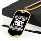 Drummer Necklace Drummer is Always Drummer Necklace Stainless Steel or 18k Gold Dog Tag 24" Chain-Express Your Love Gifts