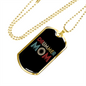Drummer Necklace Drummer Mom Necklace Stainless Steel or 18k Gold Dog Tag 24" Chain-Express Your Love Gifts