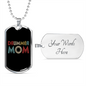 Drummer Necklace Drummer Mom Necklace Stainless Steel or 18k Gold Dog Tag 24" Chain-Express Your Love Gifts