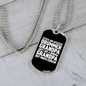Drummer Necklace Drummer Normal Grandpa Necklace Stainless Steel or 18k Gold Dog Tag 24" Chain-Express Your Love Gifts