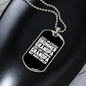 Drummer Necklace Drummer Normal Grandpa Necklace Stainless Steel or 18k Gold Dog Tag 24" Chain-Express Your Love Gifts