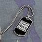 Drummer Necklace Drummer Normal Grandpa Necklace Stainless Steel or 18k Gold Dog Tag 24" Chain-Express Your Love Gifts