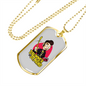 Drummer Necklace Drummer on Demand Necklace Stainless Steel or 18k Gold Dog Tag 24" Chain-Express Your Love Gifts