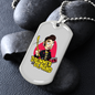 Drummer Necklace Drummer on Demand Necklace Stainless Steel or 18k Gold Dog Tag 24" Chain-Express Your Love Gifts