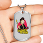 Drummer Necklace Drummer on Demand Necklace Stainless Steel or 18k Gold Dog Tag 24" Chain-Express Your Love Gifts