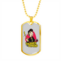 Drummer Necklace Drummer on Demand Necklace Stainless Steel or 18k Gold Dog Tag 24" Chain-Express Your Love Gifts