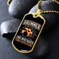 Drummer Necklace Drummer One Who Beats Necklace Stainless Steel or 18k Gold Dog Tag 24" Chain-Express Your Love Gifts