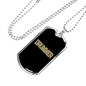 Drummer Necklace Drummer Profession Necklace Stainless Steel or 18k Gold Dog Tag 24" Chain-Express Your Love Gifts