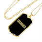 Drummer Necklace Drummer Profession Necklace Stainless Steel or 18k Gold Dog Tag 24" Chain-Express Your Love Gifts