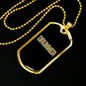 Drummer Necklace Drummer Profession Necklace Stainless Steel or 18k Gold Dog Tag 24" Chain-Express Your Love Gifts