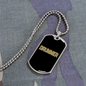 Drummer Necklace Drummer Profession Necklace Stainless Steel or 18k Gold Dog Tag 24" Chain-Express Your Love Gifts